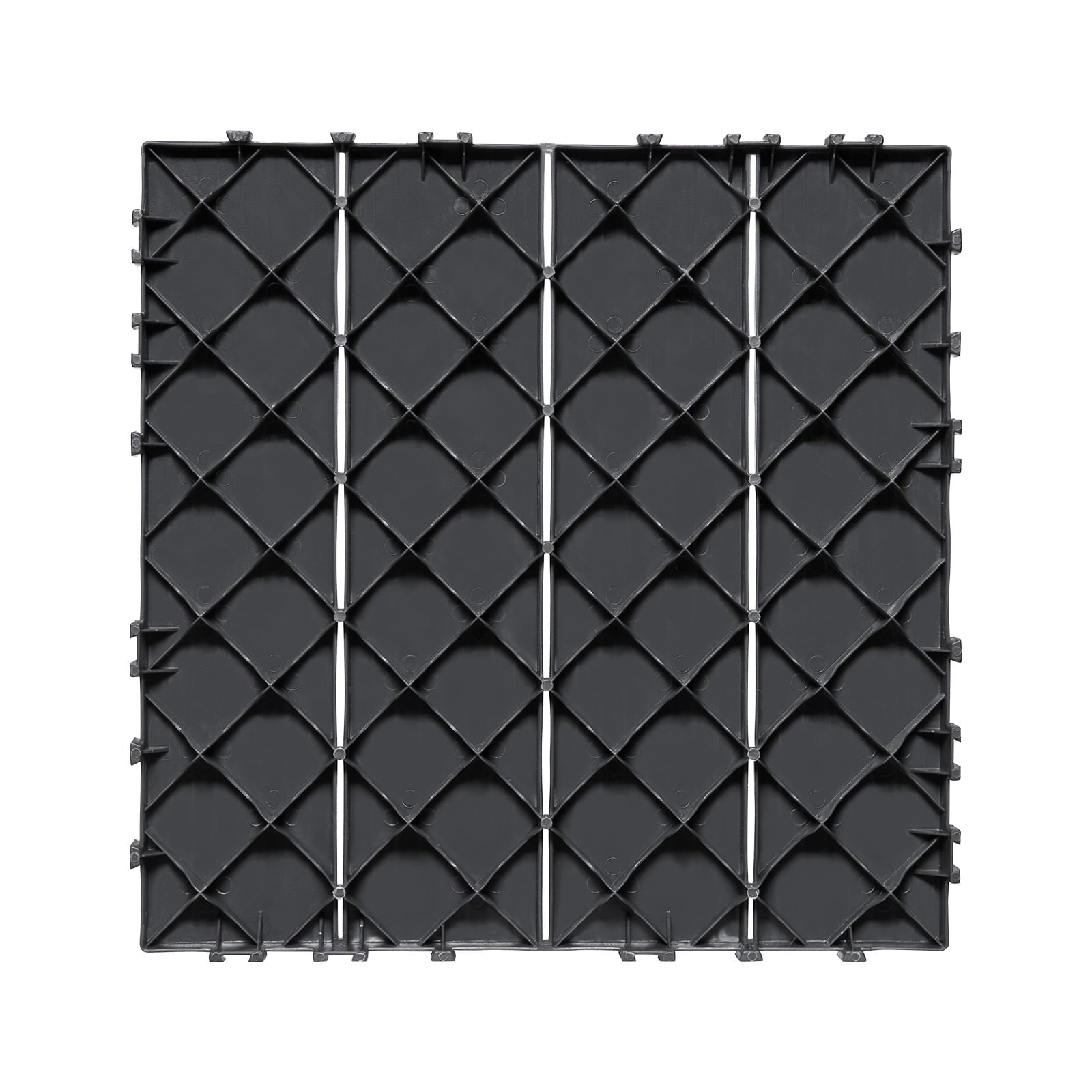 KFFKFF Azulejos de Terraza Entrelazados, Paquete de 36, 11.6"x11.6" 36 Pies Cuadrados de PlÃ¡stico Impermeable para Exteriores en Todas las Condiciones ClimÃ¡ticas, Ideal para Patio, Junto a la Piscina, BalcÃ³n, Patio Trasero, Gris Oscuro