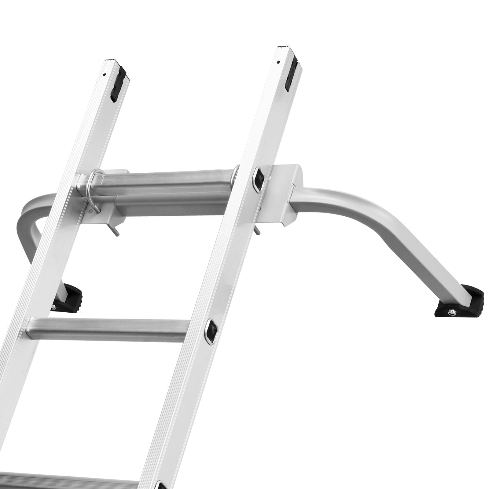 KFFKFF Ladder Support, Extendable Ladder Offset, Robust Wing Span/Wall Ladder Add-ons for Roof Rainwater System, User-friendly & Broad Compatibility & Non-slip Rubber Bottoms, 330 lbs Load Capacity