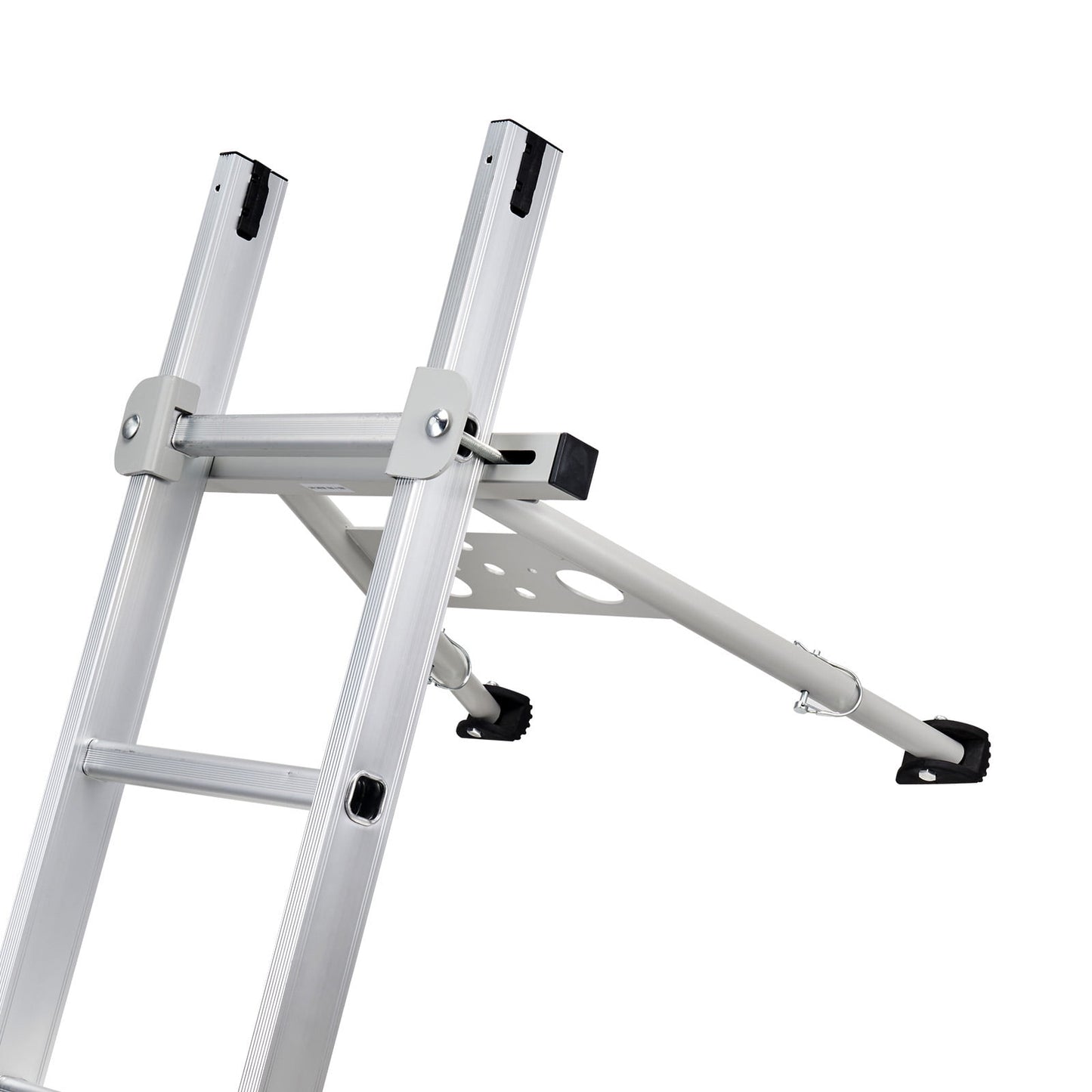KFFKFF Ladder Support, Modifiable Foot Extension Ladder Buffer, Robust Wall Ladder Add-ons for Roof Drainage, User-friendly with Broad Compatibility and Non-slip Rubber Feet, 330 lbs Load Capacity