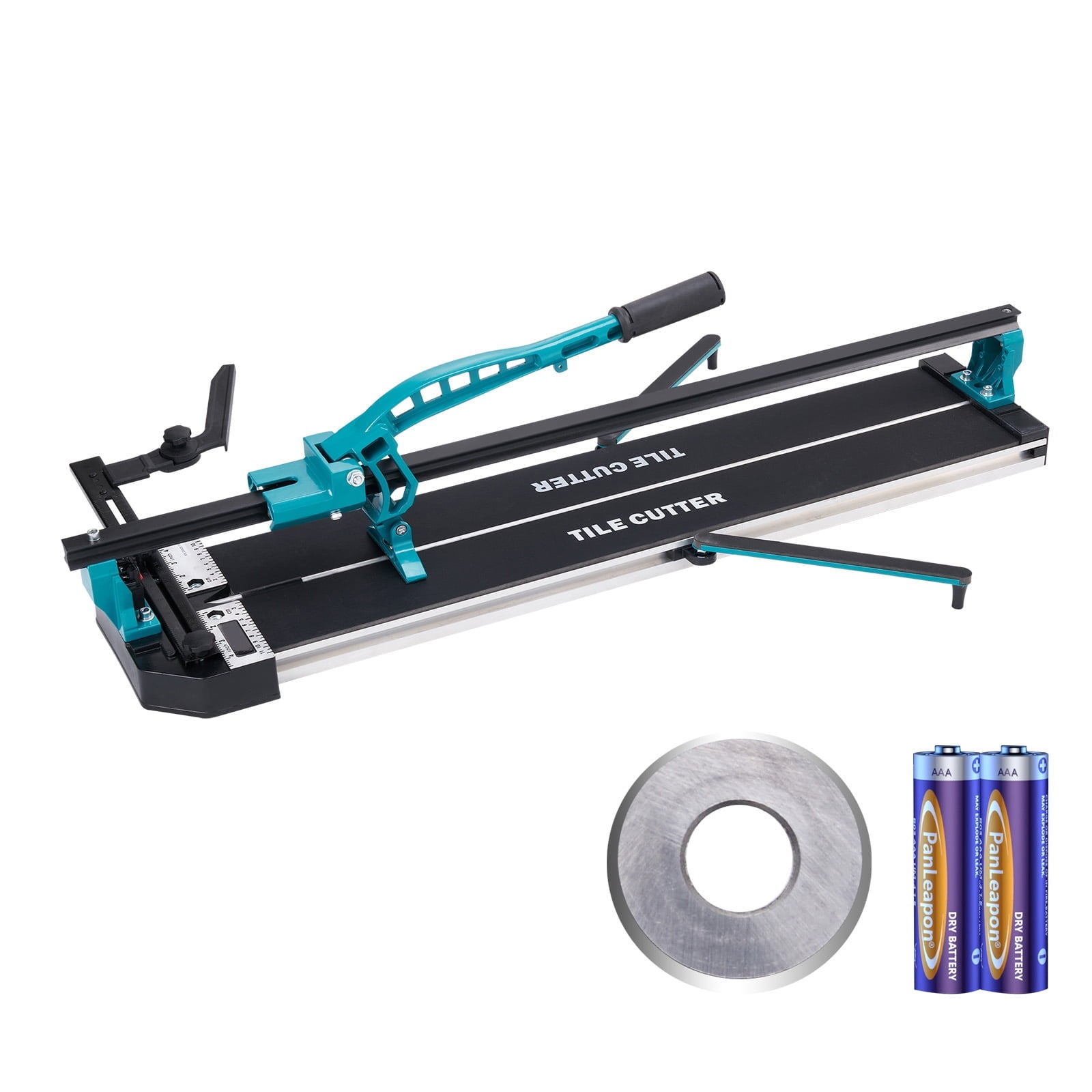 KFFKFF Manual Tile Cutter, 40-inch, Porcelain and Ceramic Tile Cutter with Tungsten Carbide Blade, Infrared Guide, Non-Slip Base, Sturdy Rails for Professionals and DIY Enthusiasts