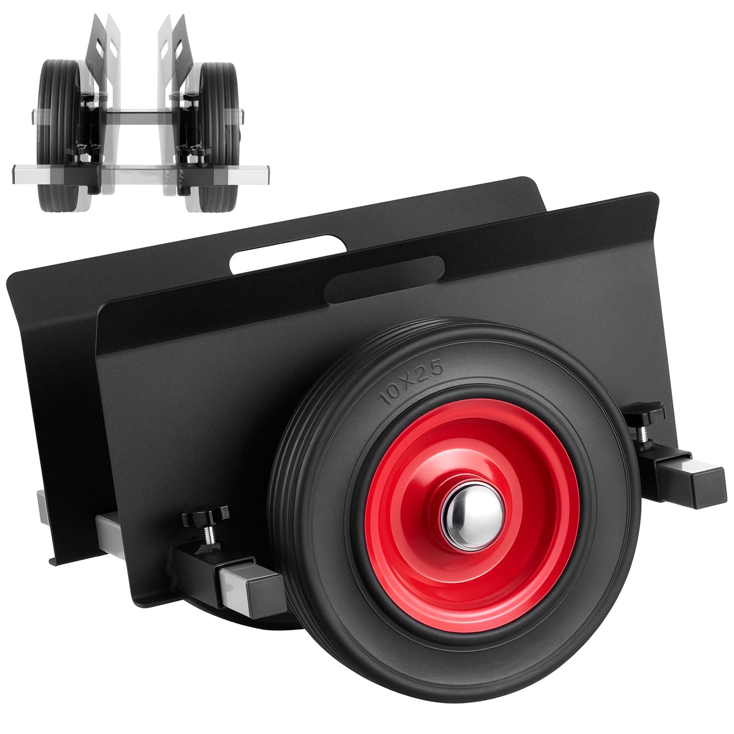 KFFKFF Panel Dolly with 1000 lbs Capacity, Heavy-Duty Drywall Cart Featuring 10-Inch Rubber Wheels for Versatile Terrain, Adjustable Clamp for Moving Steel Panels, Mattresses, Doors