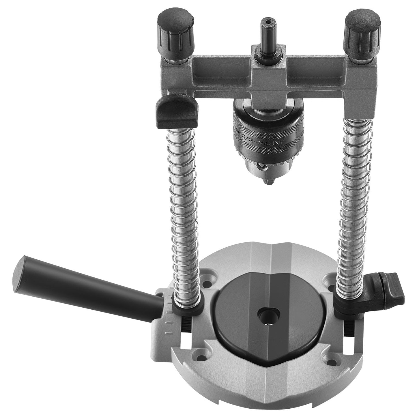 KFFKFF Portable Drill Guide, Multi-Angle Precision Drilling Jig Attachment, Aluminum Alloy, Large Handle, Mounting Holes