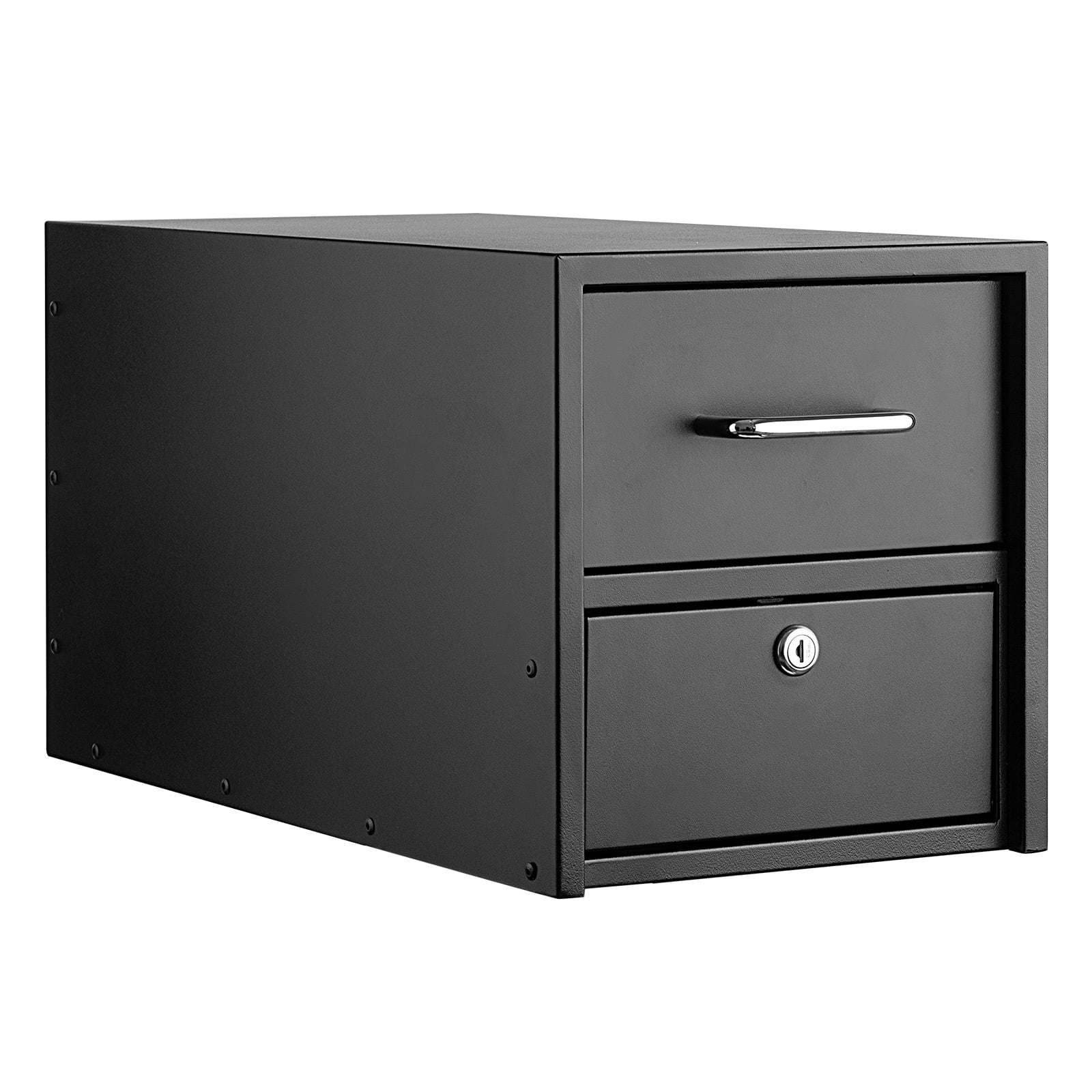 KFFKFF Post Mount Mailbox, Secure & Durable Outdoor Lockable Mailbox with Magnetic Door, Weather-Resistant Metal Construction for Home Use, Dimensions: 21.06 x 10.63 x 11.22 in
