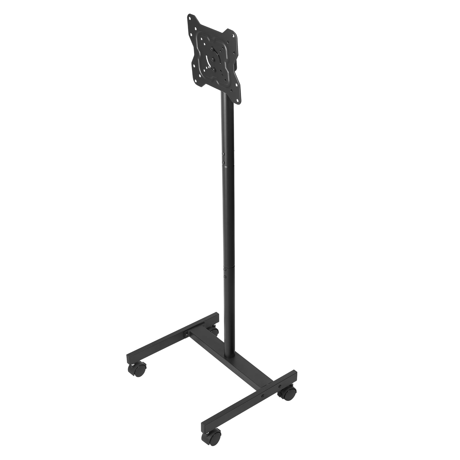 KFFKFF Rolling TV Stand, Mobile Cart for 17-55 Inch Screens, Adjustable Orientation, Portable Stand with Wheels Supports up to 44 lbs for Home, Office, Outdoor Use, Max VESA 200x200mm