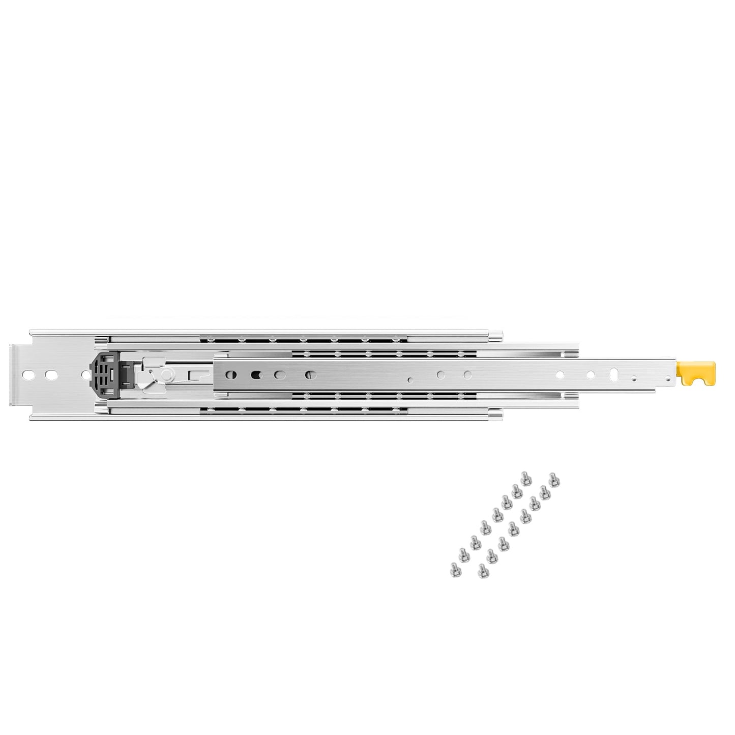 KFFKFF Set of 2 Full Extension Drawer Slides, Available in Sizes from 16 to 60 Inches, 500 lbs Load Capacity, Lockable Design, Ball Bearing, Side Mount