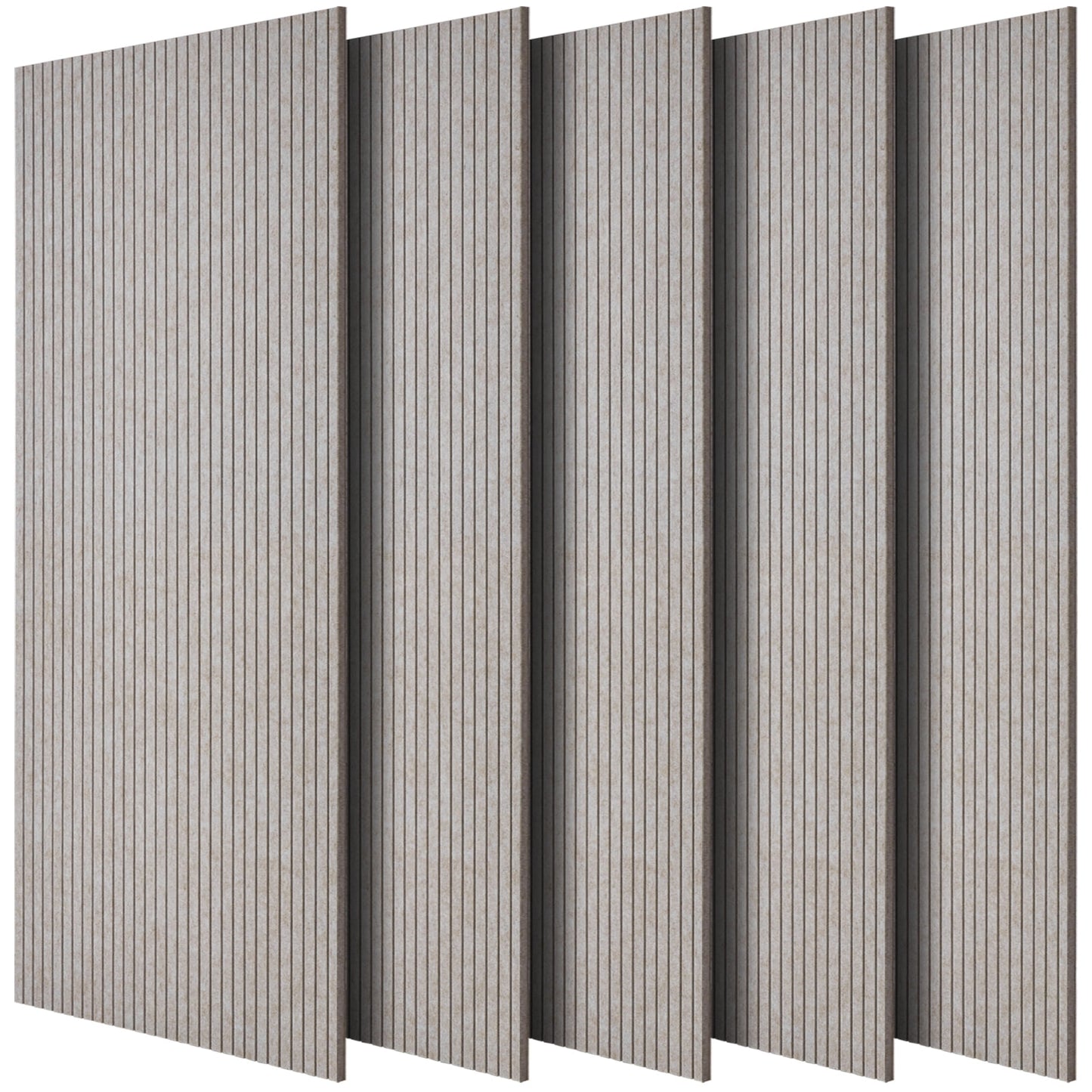 KFFKFF Set of 5 Sound Absorbing Panels, Adhesive Backed, Dimensions 47.2 x 23.6 x 0.4 inches, Noise Reduction Foam Panels, Constructed from Dense Polyester Fiber, Suitable for Home, Studio, Office