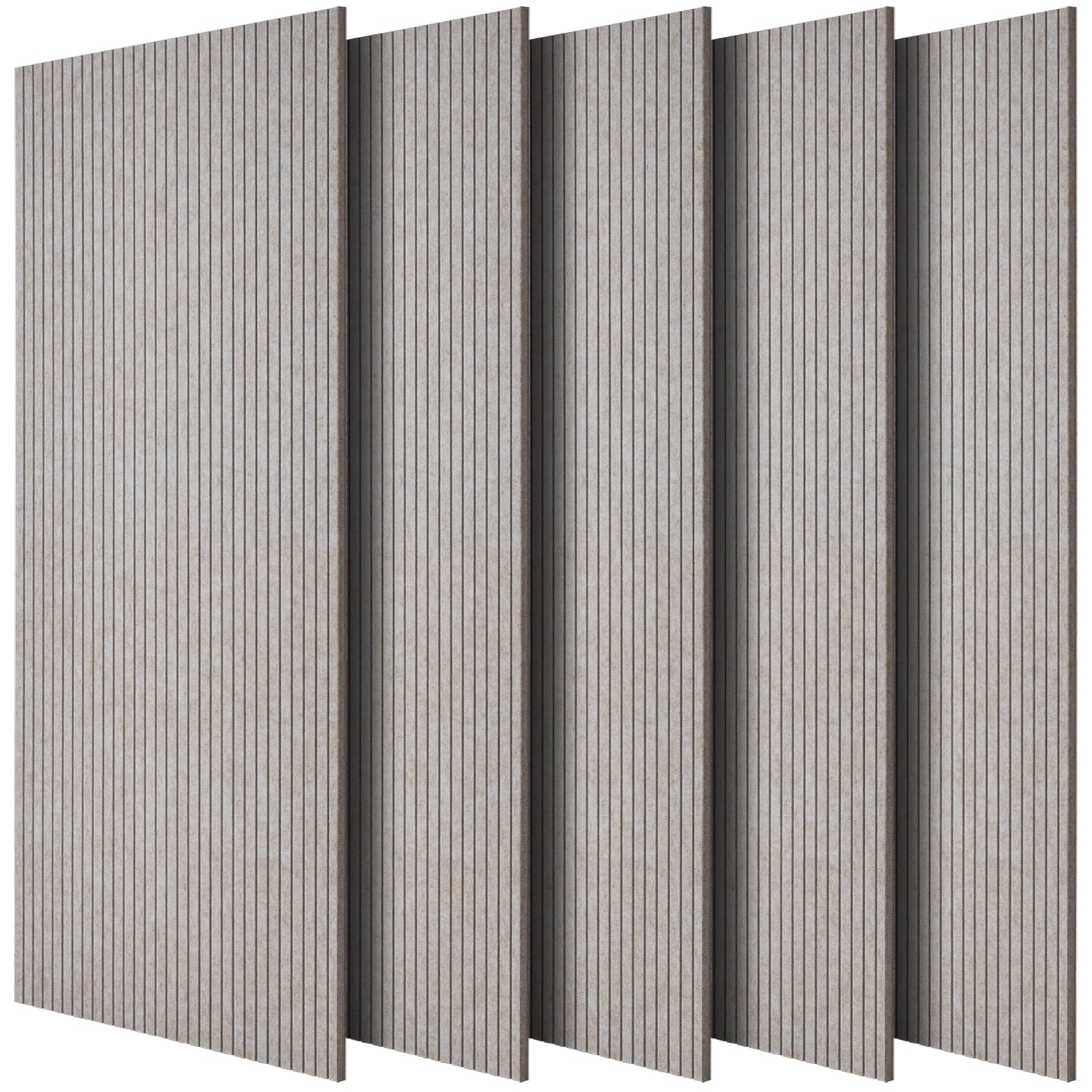 KFFKFF Set of 5 Sound Absorbing Panels, Adhesive Backed, Dimensions 47.2 x 23.6 x 0.4 inches, Noise Reduction Foam Panels, Constructed from Dense Polyester Fiber, Suitable for Home, Studio, Office