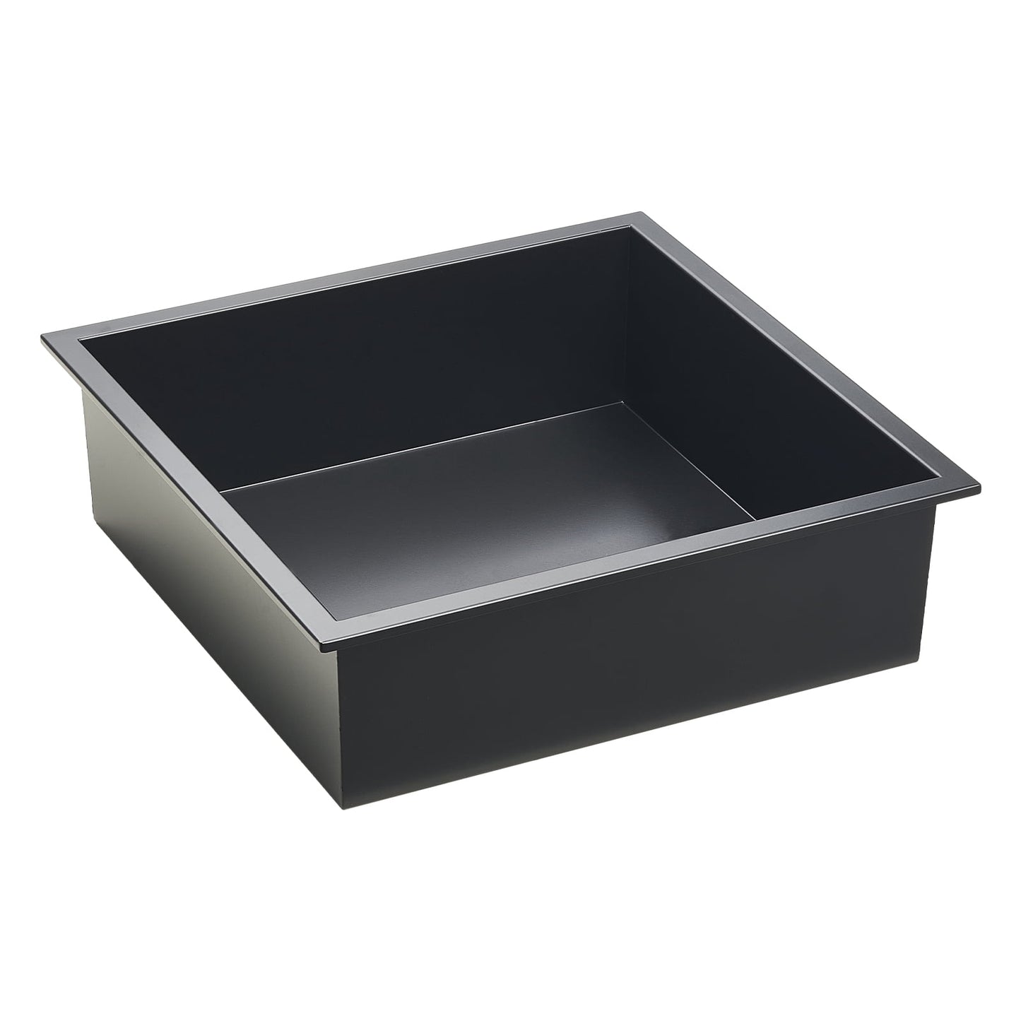 KFFKFF Shower Caddy, 13 x 13 x 4 inch In-Wall Storage, Robust Stainless Steel Contemporary Soap & Shampoo Holder, Water-Resistant Seal, Sturdy & Simple to Mount, Black for Restroom