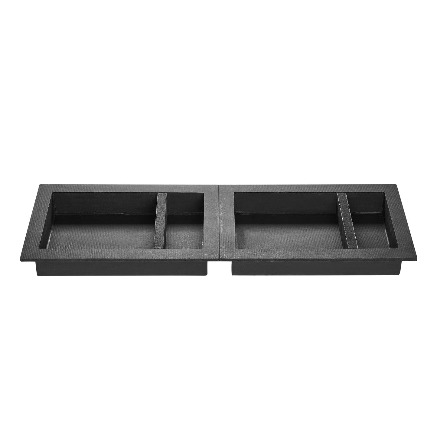 KFFKFF Shower Niche, 16 x 24 inch + 16 x 24 inch Recessed Wall Niche with Adjustable Shelf, 4 inch Thick Storage Organizer for Soap and Shampoo, Square Corners, Waterproof Design, Black for Bathroom