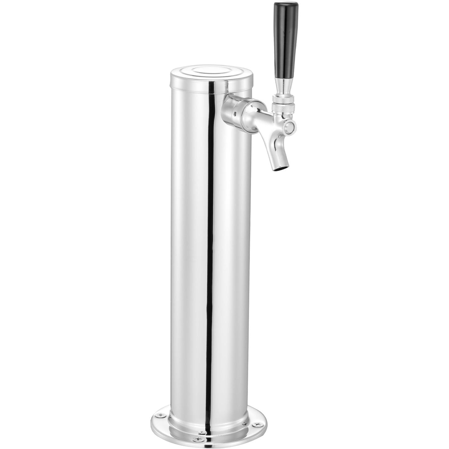 KFFKFF Single Tap Conversion Kit for Kegerators, Includes Stainless Steel Beer Tower, Dual Gauge CGA320 Regulator, D-System Keg Coupler, and Self-Closing Spring - Ideal for Home Bars and Parties