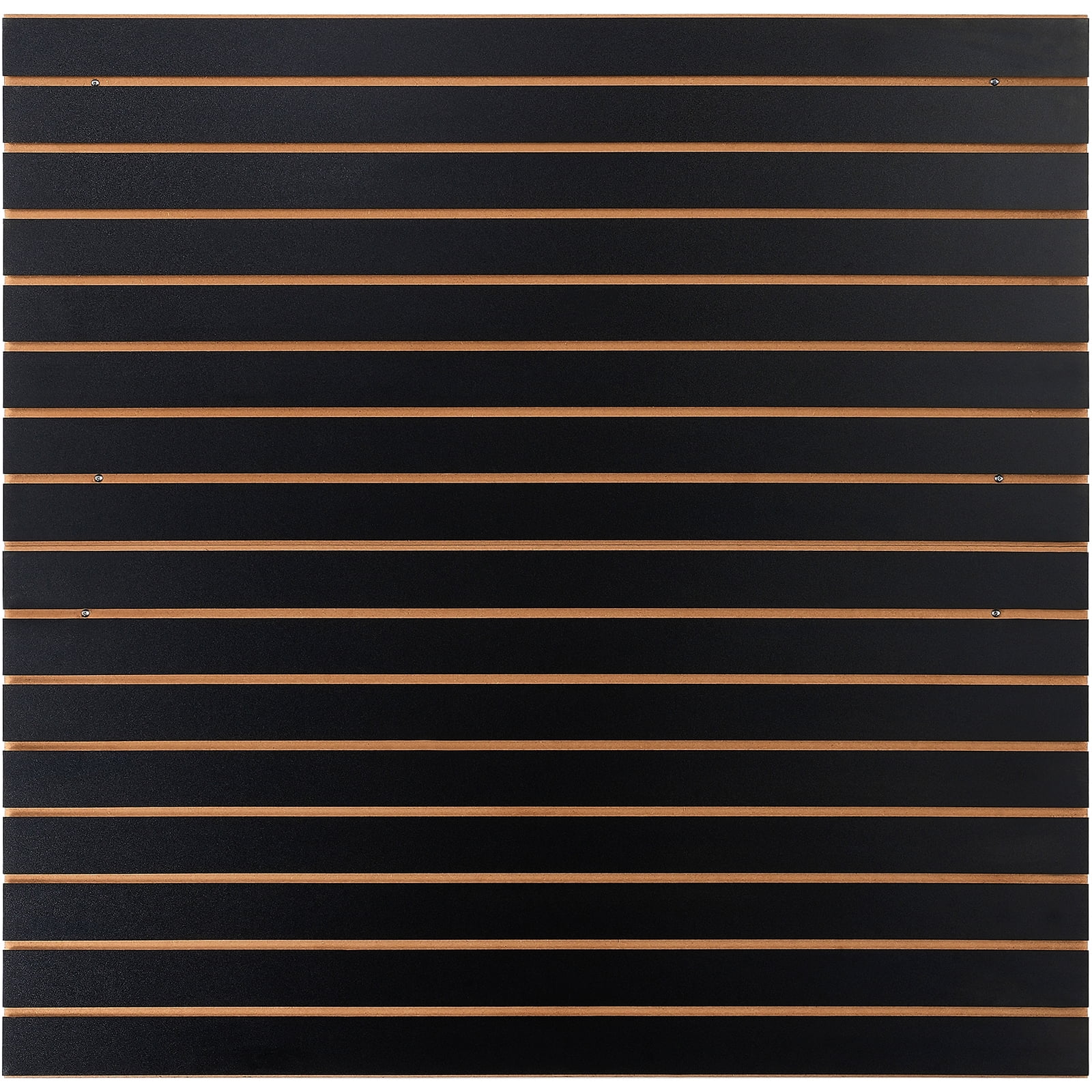 KFFKFF Slatwall Panels, 4 ft x 2 ft Black Garage Wall Panels 24"H x 48"L (Set of 2 Panels), Durable Wall Organizer for Retail Spaces, Garage Storage, and Craft Organization