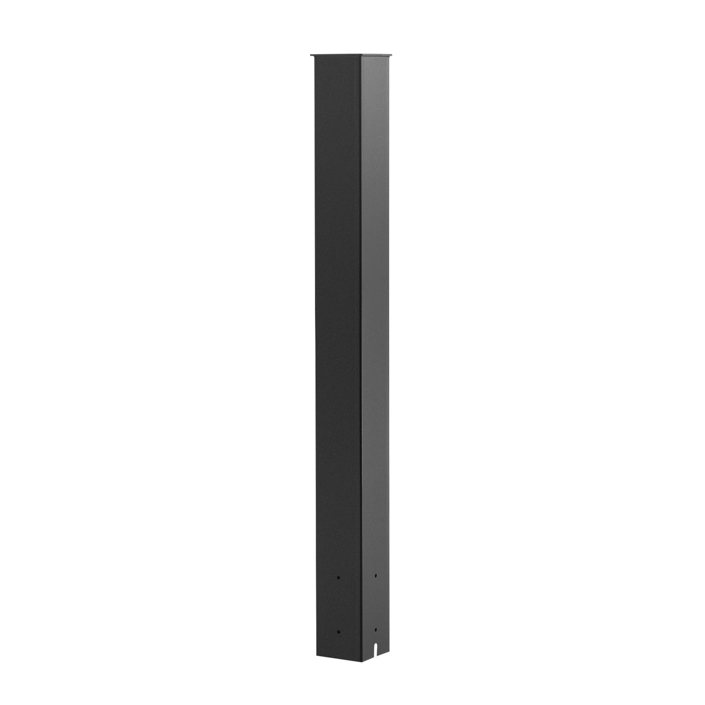 KFFKFF Steel Mailbox Post, 43 x 4 x 4 Inches, Durable In-Ground Mount with Powder-Coated Finish, Sturdy Metal Post Sleeve Kit for Outdoor Residential Use, Simple Installation, Black