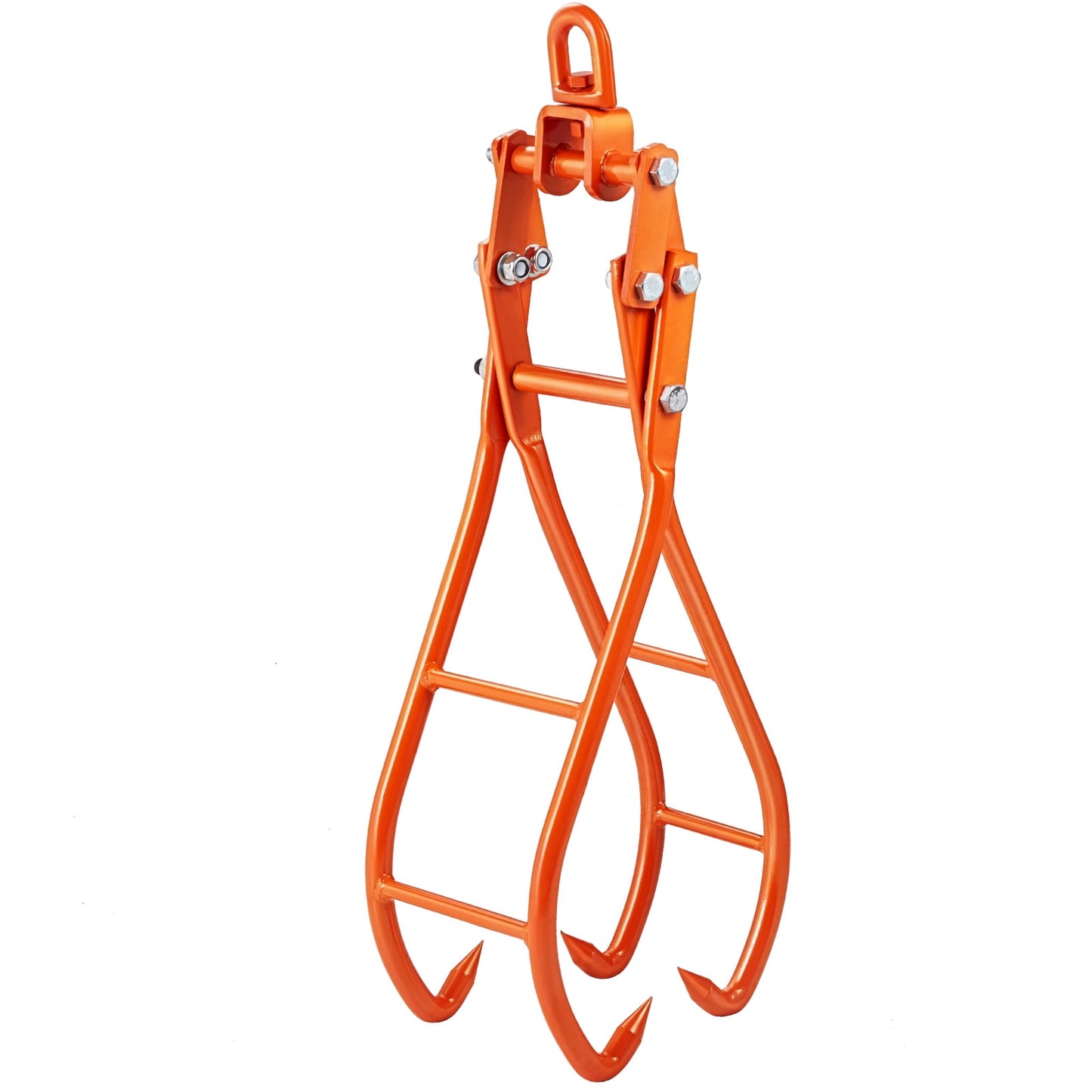 KFFKFF Timber Claw Hook, Swivel Steel Log Lifting Tongs, 28 inch 4 Claw Log Grapple for Logging Tongs, Eagle Claws Design with 2205 lbs/1000 kg Loading Capacity