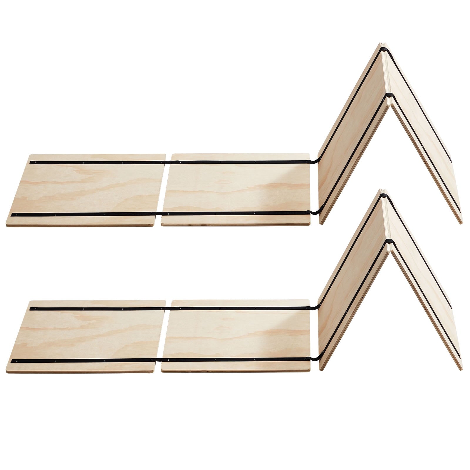 KFFKFF Twin Size Bunkie Board 1.5-Inch Wood Oxford Cloth Gray (8 Pieces)