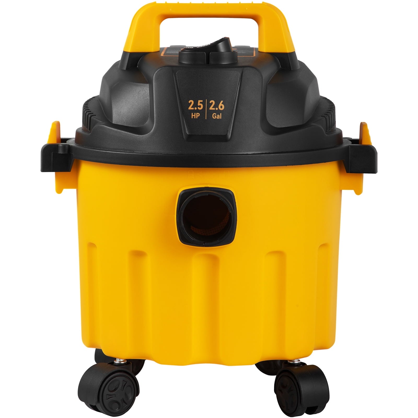 KFFKFF Wet Dry Vacuum, 2.6 Gallon Capacity, 2.5 Peak Horsepower, Versatile 3 in 1 Compact Shop Vacuum with Blowing Capability, Convenient Attachment Storage, Ideal for Floor, Furniture, Crevice, Vehi