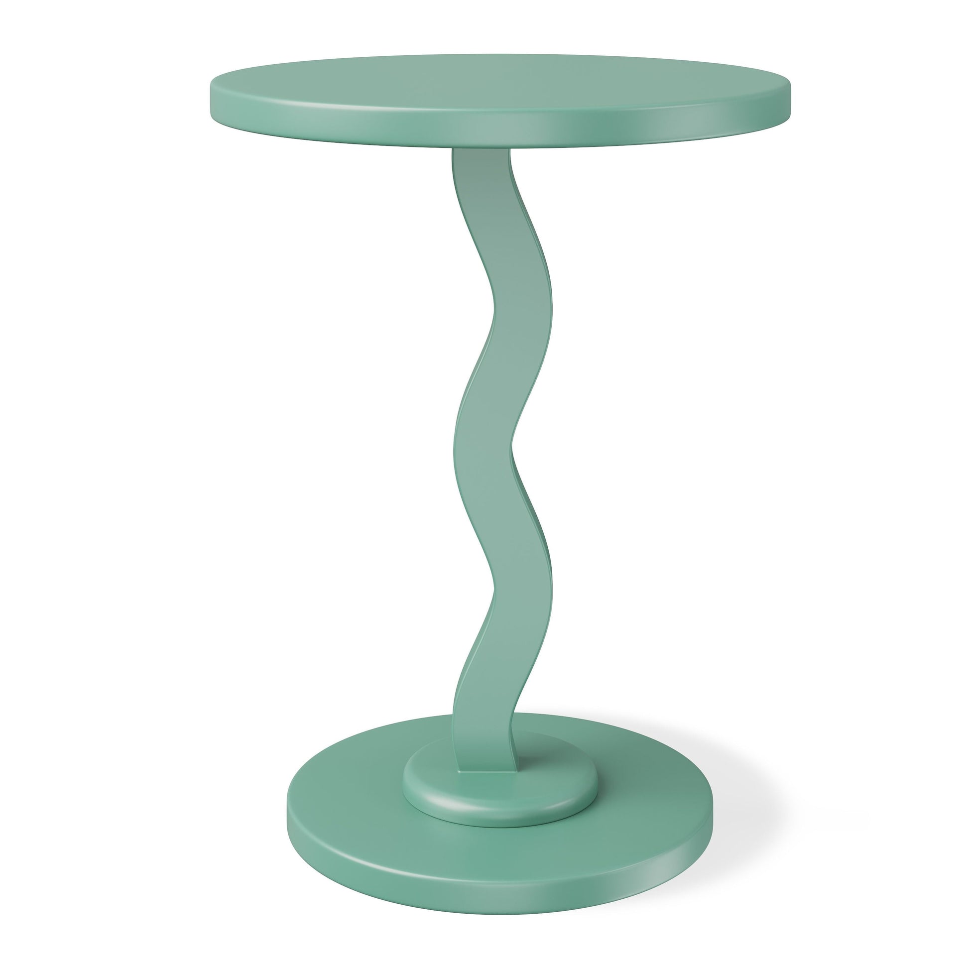 Mainstays Kids Wood Wavy Nightstand Side Table, Green
