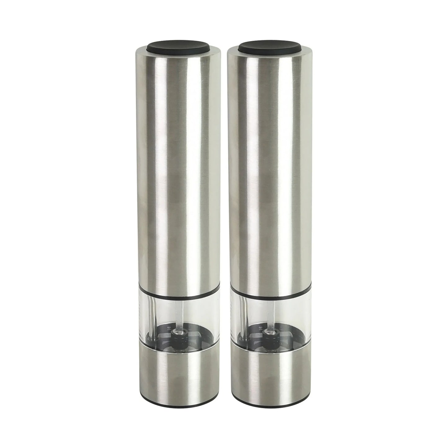 Kamenstein Battery Operated Stainless Steel Salt and Pepper Grinder Set of Two
