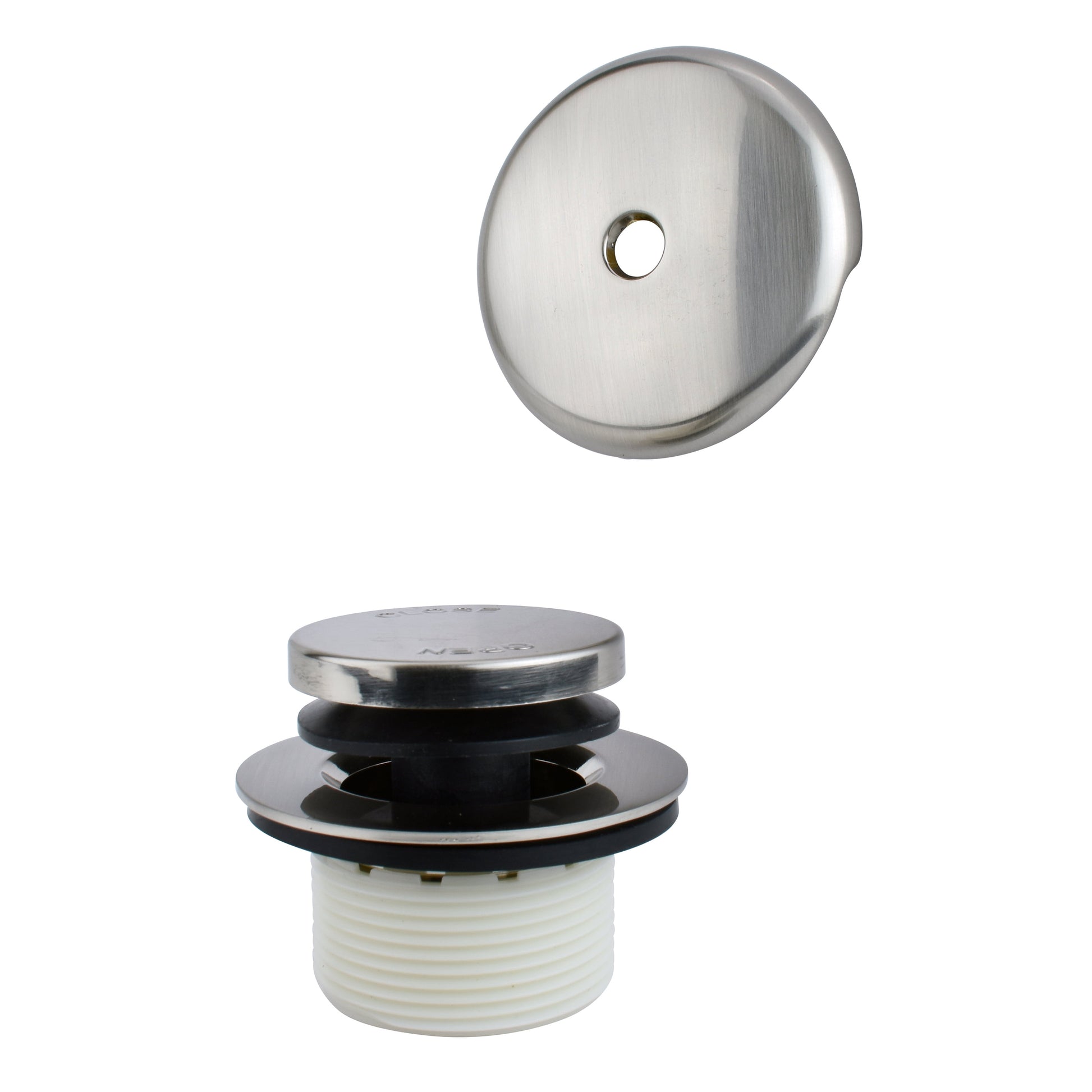 Keeney 62671DSBN Foot Lok Bathtub Drain Trim Kit, Brushed Nickel