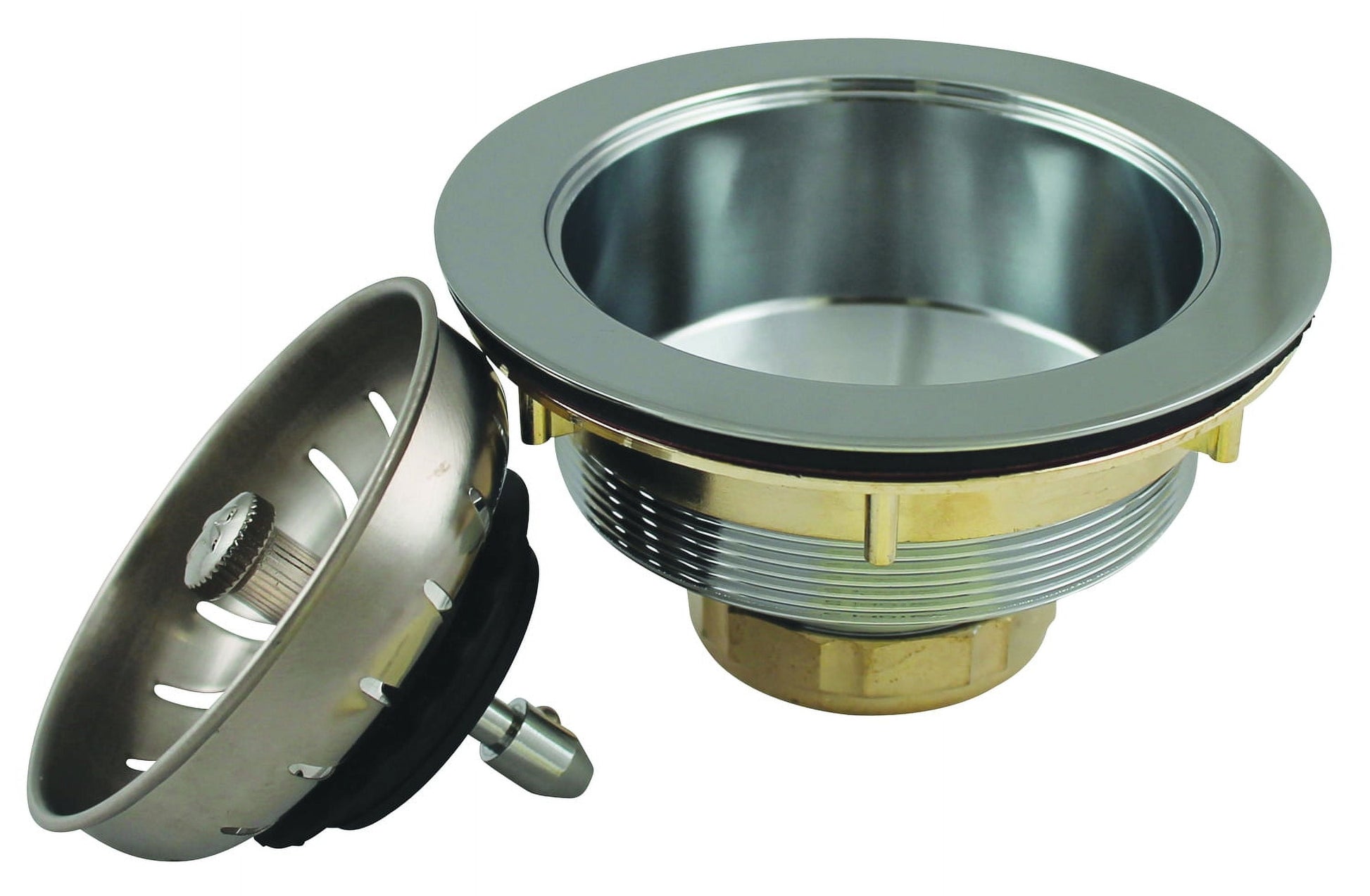 Keeney K1439PC Heavy Duty Kitchen Sink Strainer with Power Ball Basket, Chrome