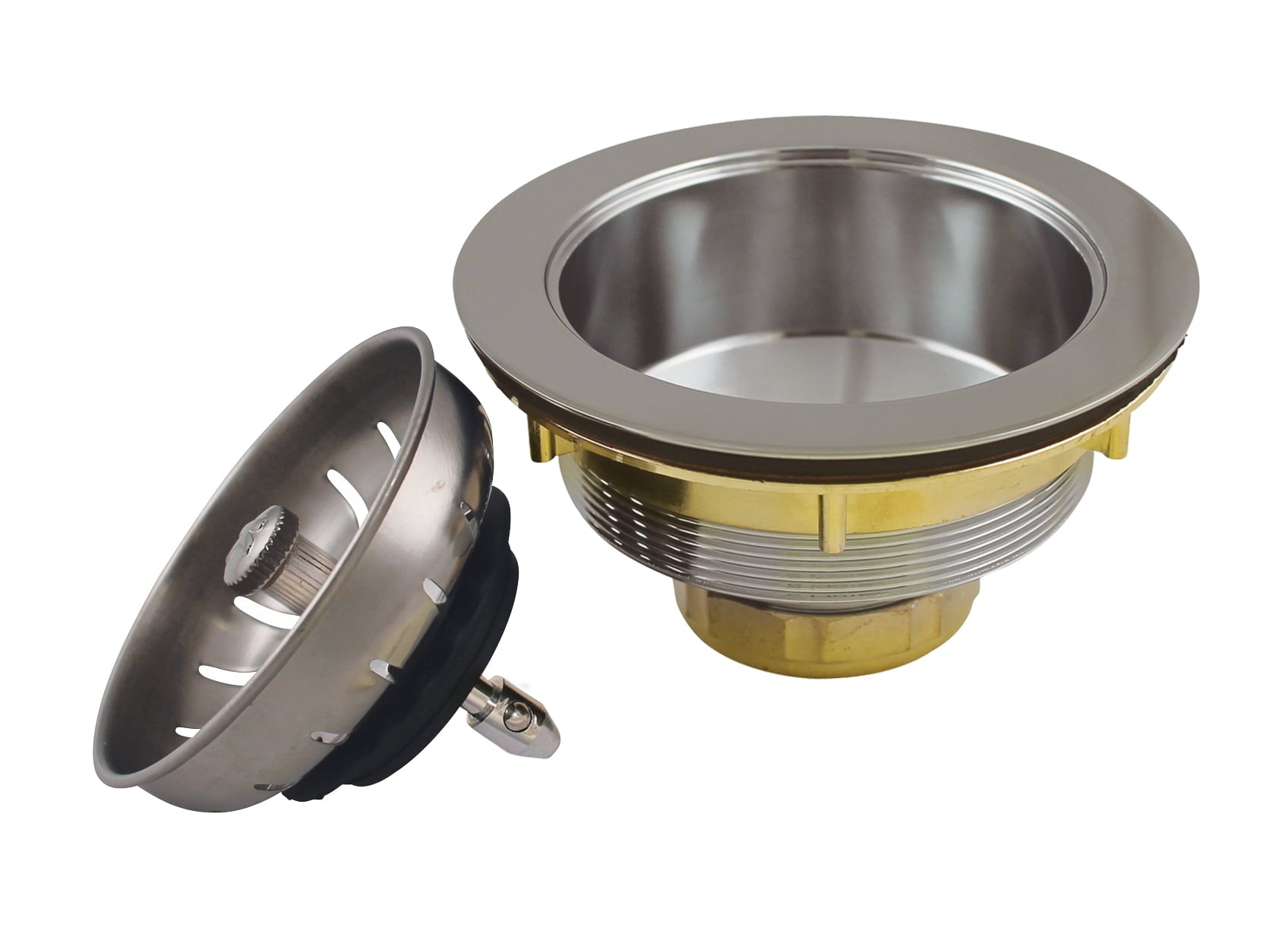 Keeney K1439SS Heavy Duty Kitchen Sink Strainer with Power Ball Basket, Stainless Steel