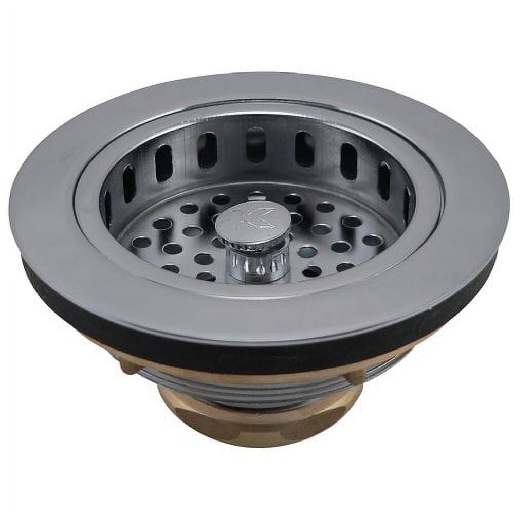 Keeney K5445DSBN Brass Drop Post Basket Kitchen Sink Strainer, Brushed Nickel