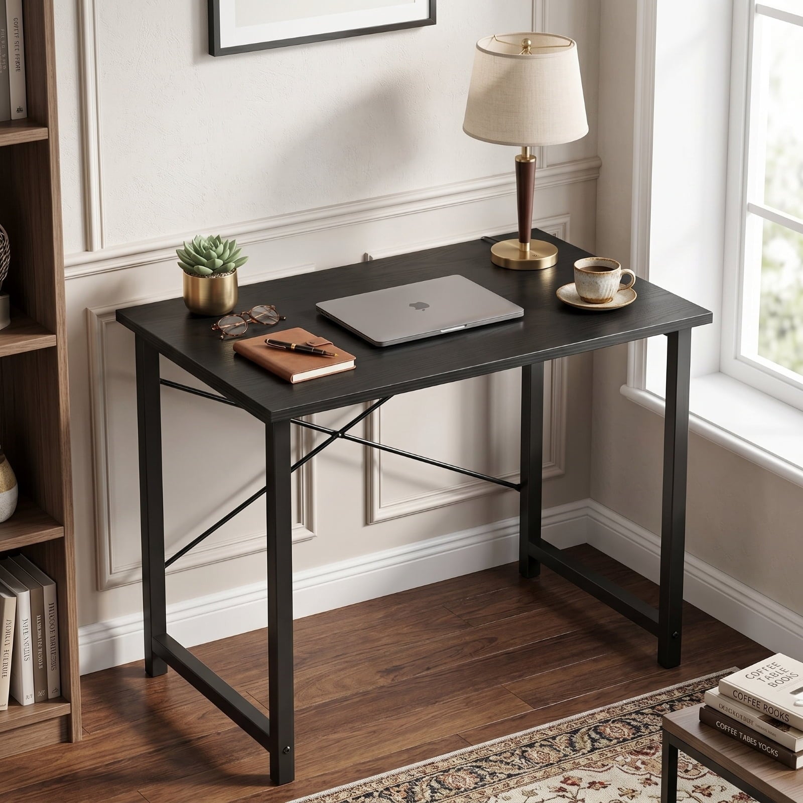 Kelno 31.5 Inch Small Computer Desk Home Office Study Writing Desk Gaming Tableï¼ŒBlack
