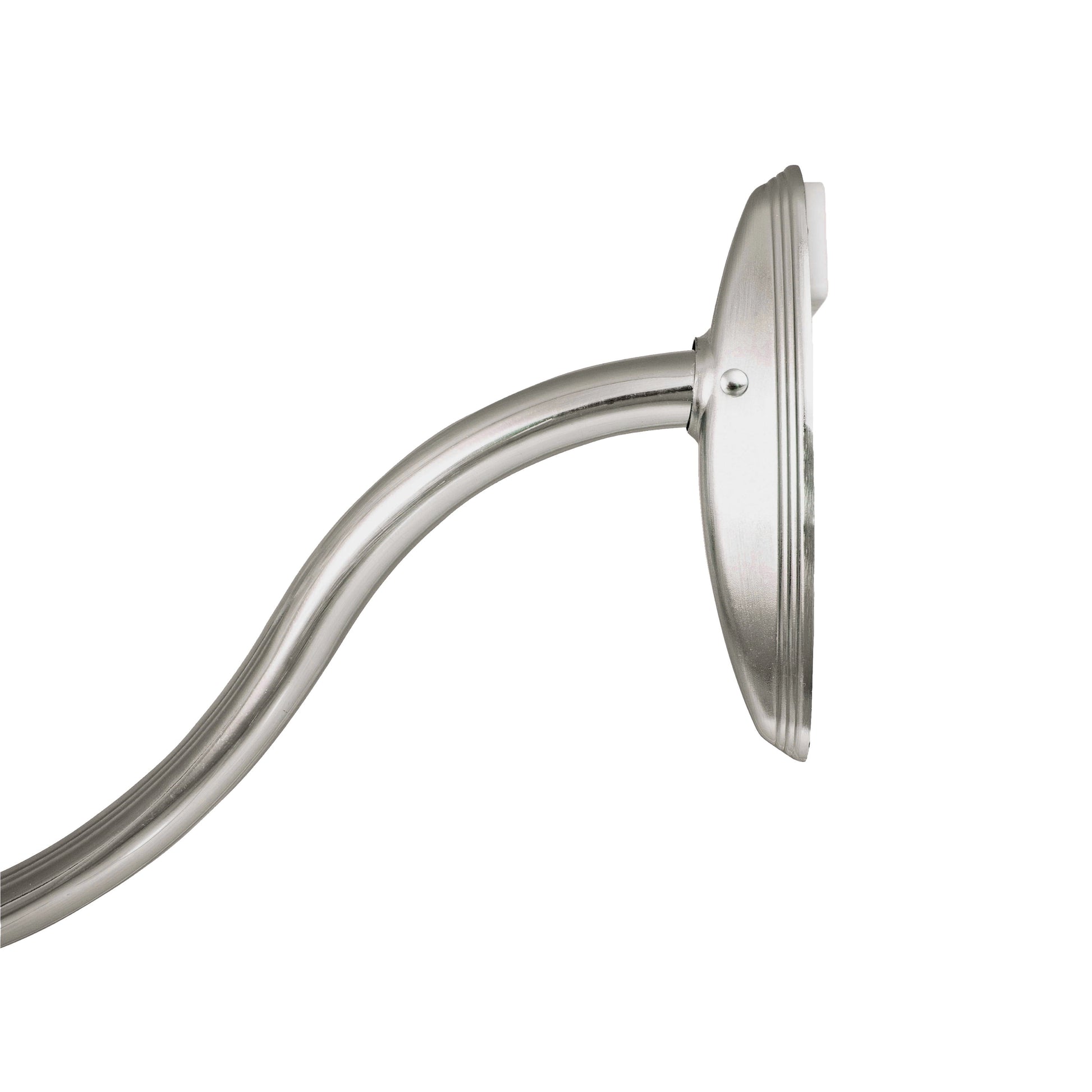 KenneyÂ® Twist & Fitâ„¢ No Tools Curved Rust-Resistant Painted Steel Tension Shower Curtain Rod, 57-72", Brushed Nickel
