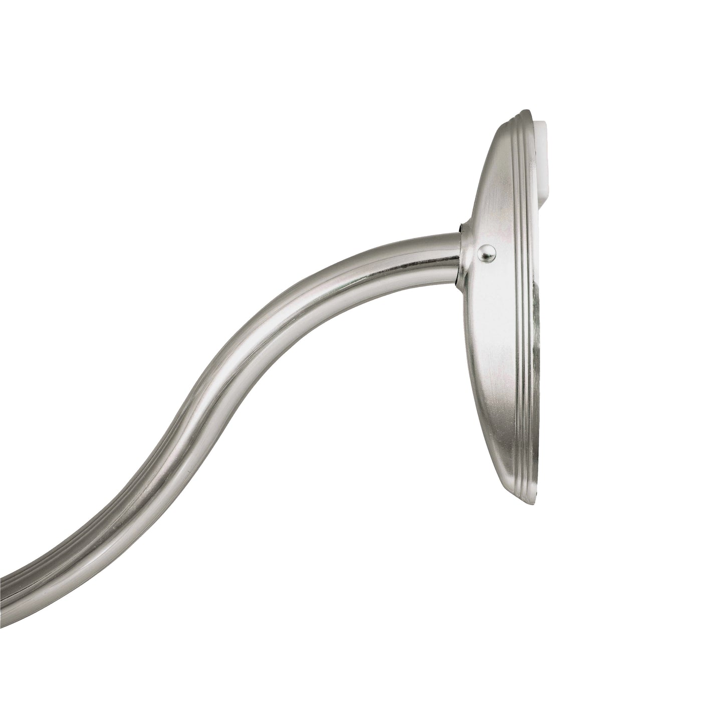 KenneyÂ® Twist & Fitâ„¢ sin Herramientas Barra de Cortina de Ducha de Acero Pintado Resistente Al Ã“xido Curvado, 57-72", NÃ­quel Cepillado