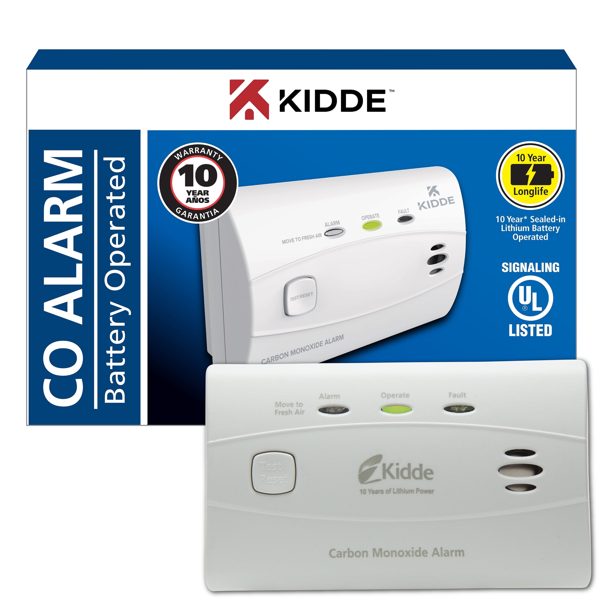 Kidde Detector ElectroquÃ­mico de MonÃ³xido de Carbono a BaterÃ­a