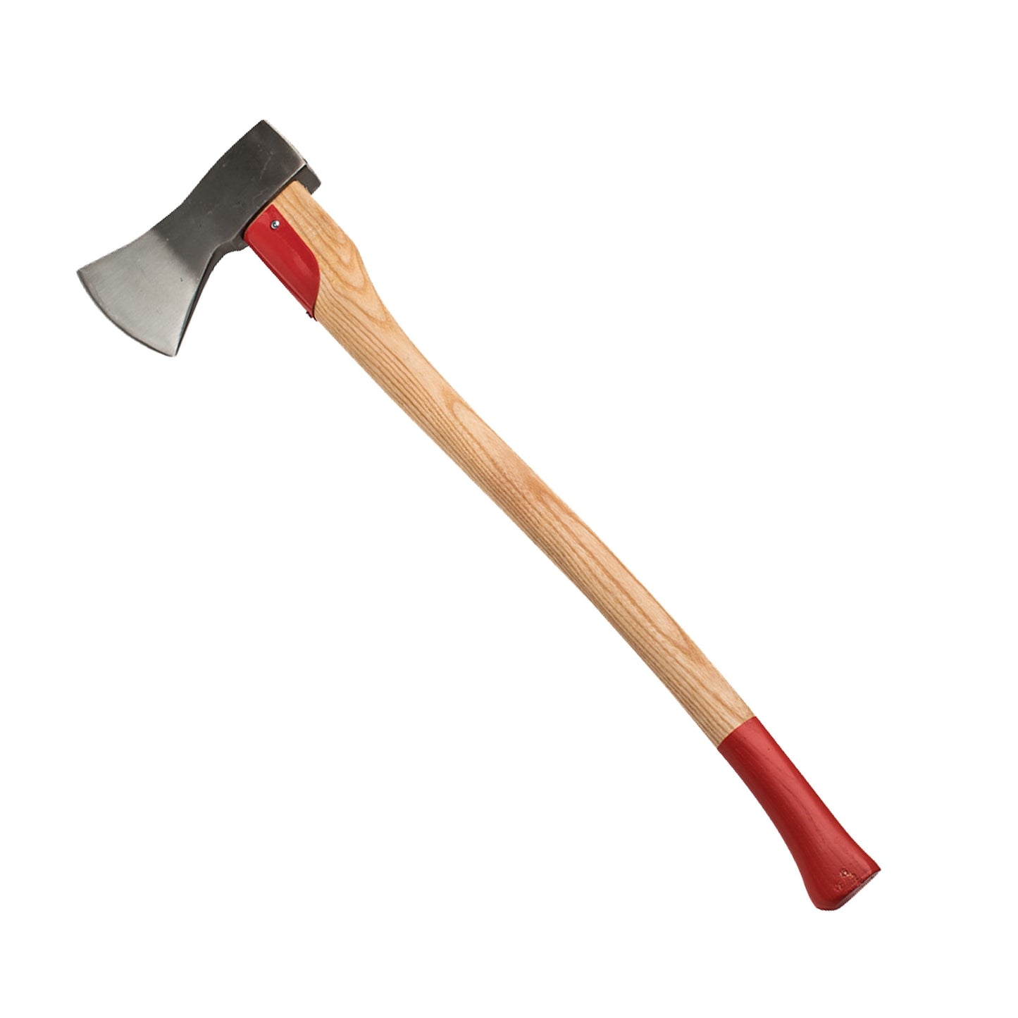 Kings County Tools 31â€ Forest Felling Axe â€“ German-Made Tree Cutting Maul with Ash Handle, Red/Wood