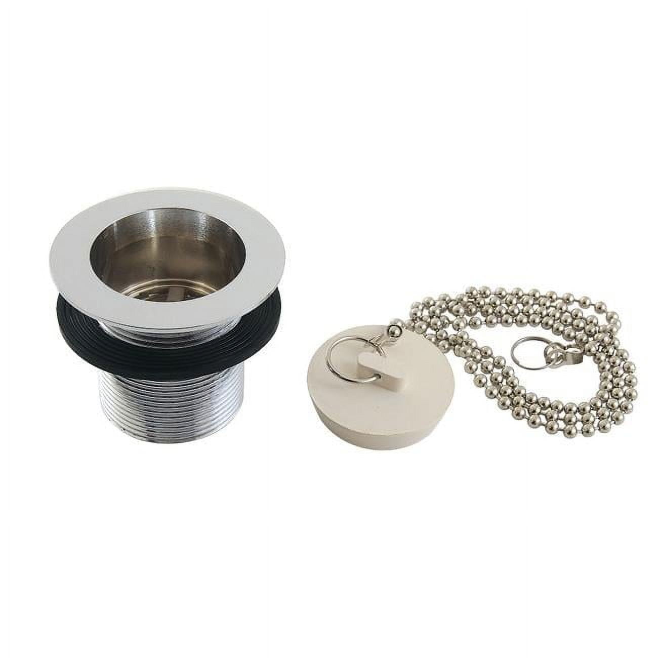 Kingston Brass DSP17CP 1.5 in. Chain & Stopper Tub Drain with 1.75 in. Body Thread, Polished Chrome
