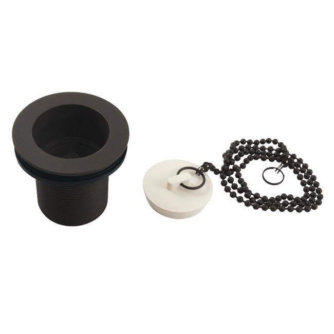 Kingston Brass DSP20ORB 1.5 in. Chain & Stopper Tub Drain with 2 in. Body Thread, Oil Rubbed Bronze