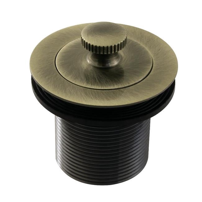 Kingston Brass DLT17AB 1.5 in. Lift & Turn Tub Drain with 1.75 in. Body Thread, Antique Brass