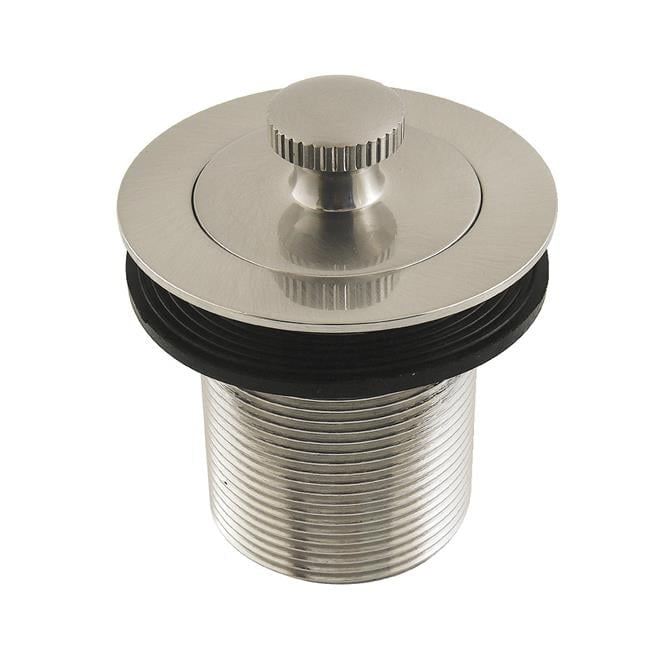 Kingston Brass DLT20SN 1.5 in. Lift & Turn Tub Drain with 2 in. Body Thread, Brushed Nickel