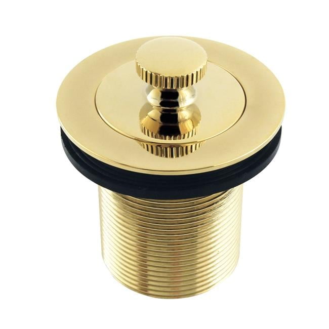 Kingston Brass DLT20PB 1.5 in. Lift & Turn Tub Drain with 2 in. Body Thread, Polished Brass