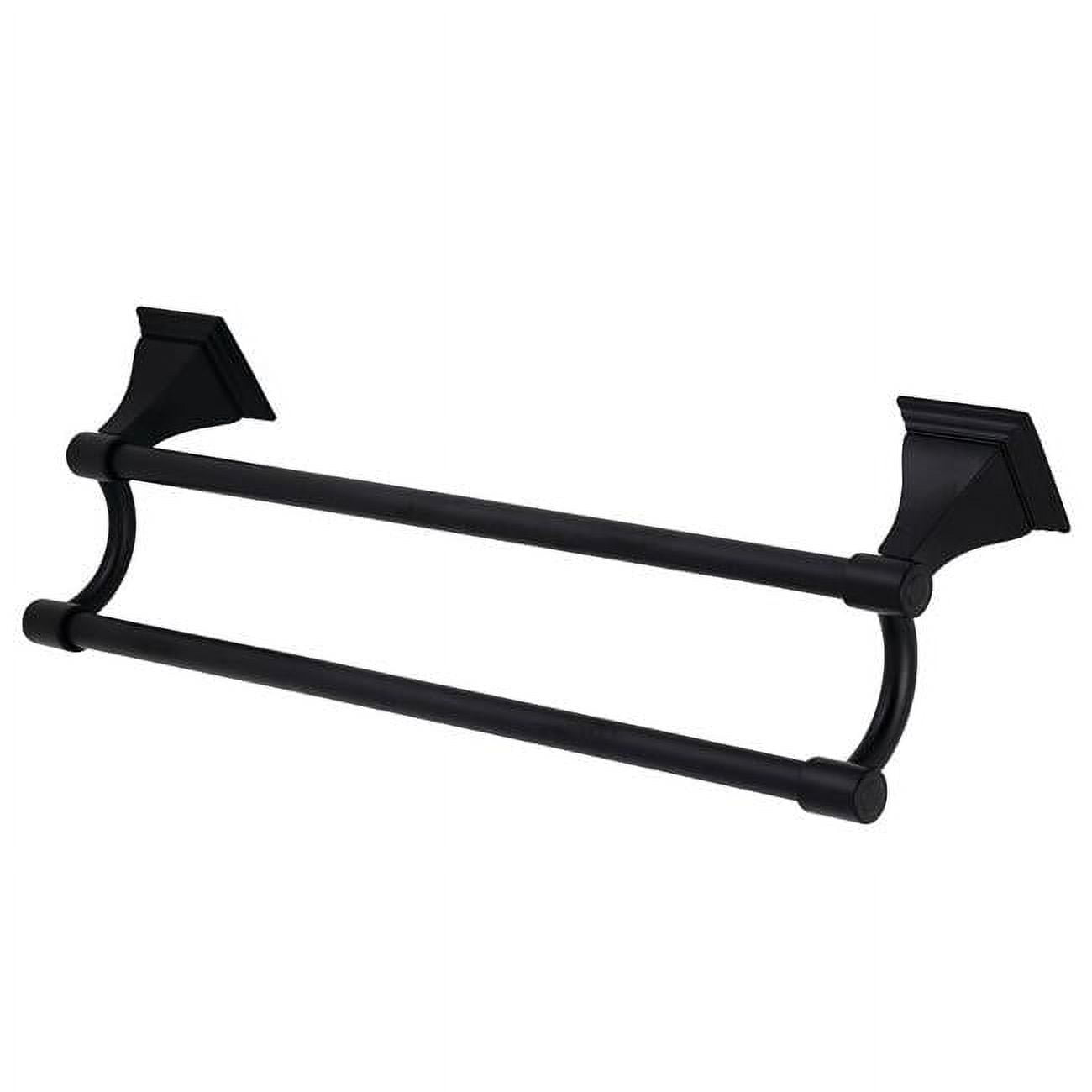 Kingston Brass Monarch 18-Inch Dual Towel Bar In Matte Black Finish BAH612318MB