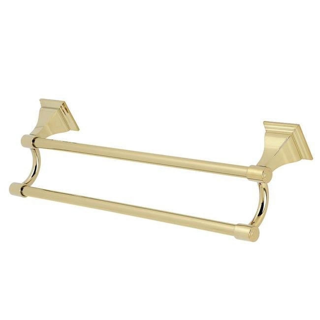 Kingston Brass Monarch 18-Inch Dual Towel Bar With Polished Brass BAH612318PB