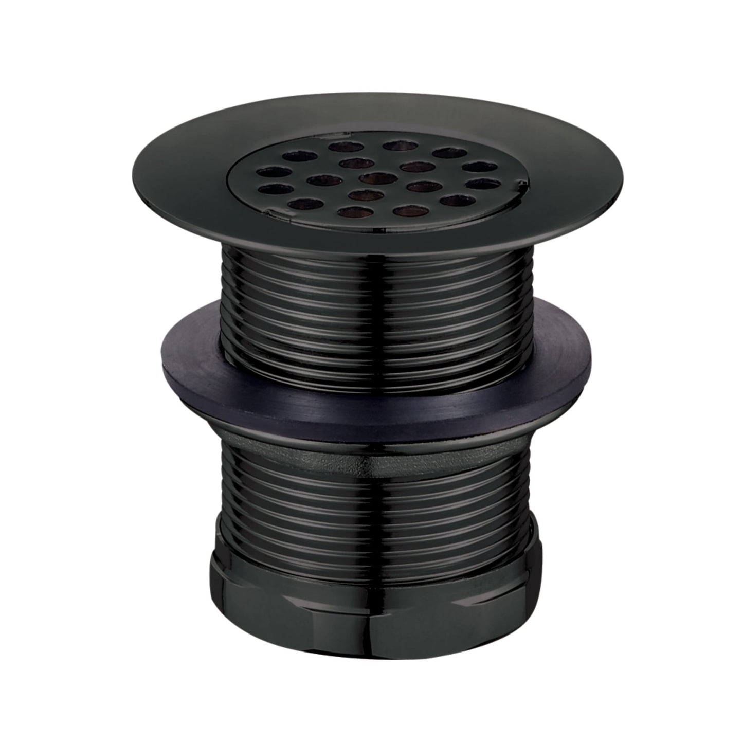 Kingston Brass KBU1000 Seattle 2-Inch Brass Grid Bar/Utility Sink Basket Strainer in Matte Black