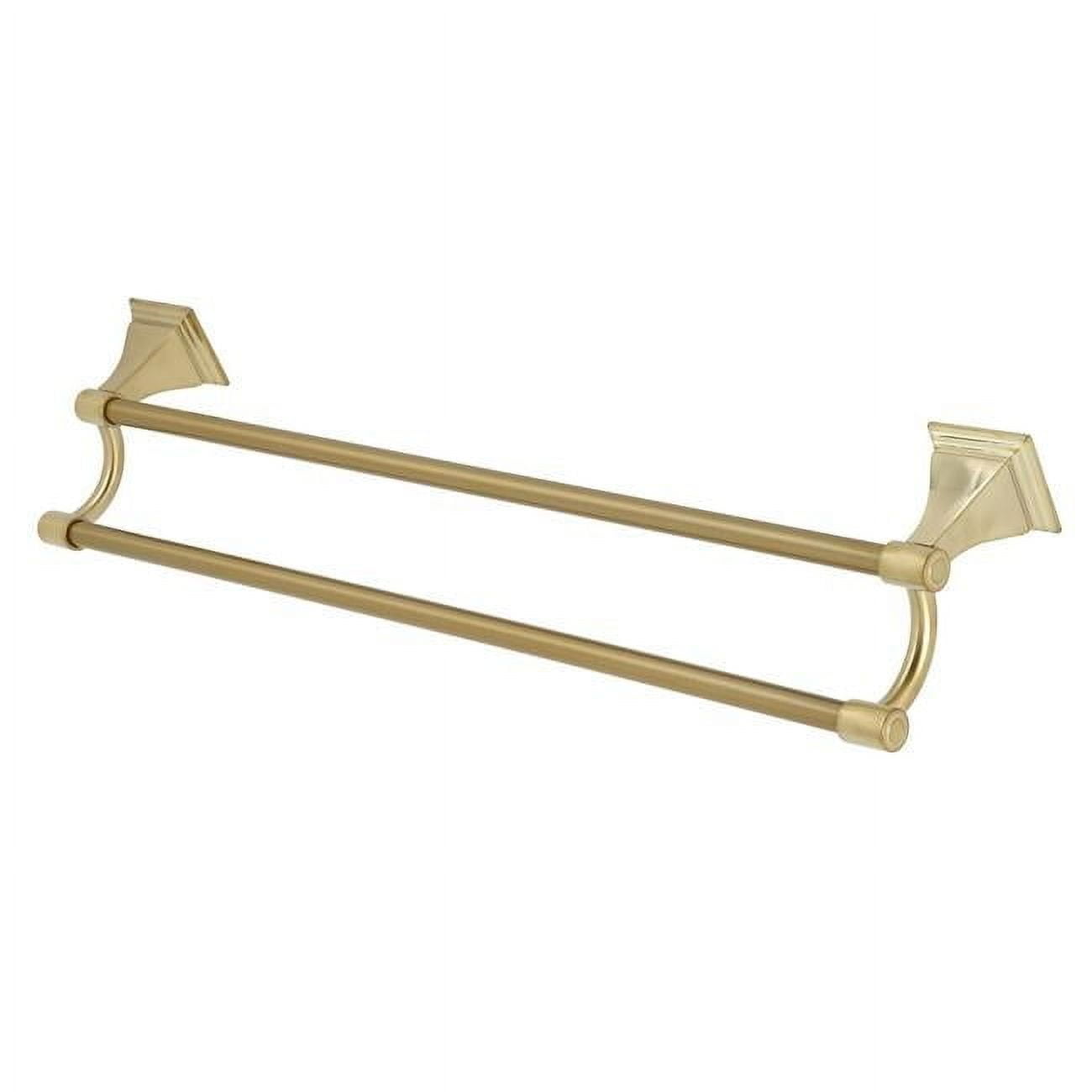 Kingston Brass Monarch 24-Inch Dual Towel Bar In Brushed Brass Finish BAH6123BB