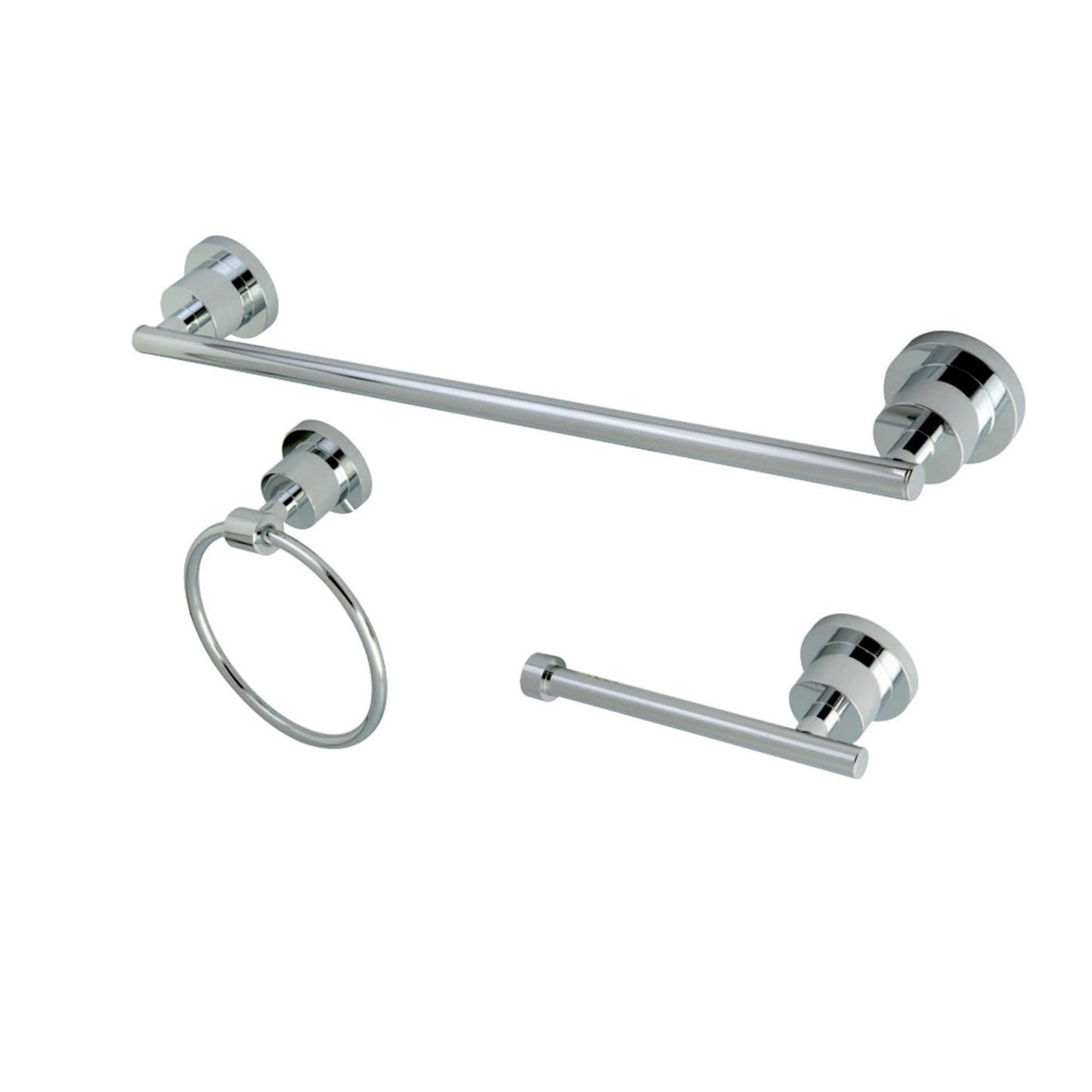 Kingston Brass Concord Bathroom Accessories Set, Brushed Nickel, 3-Piece