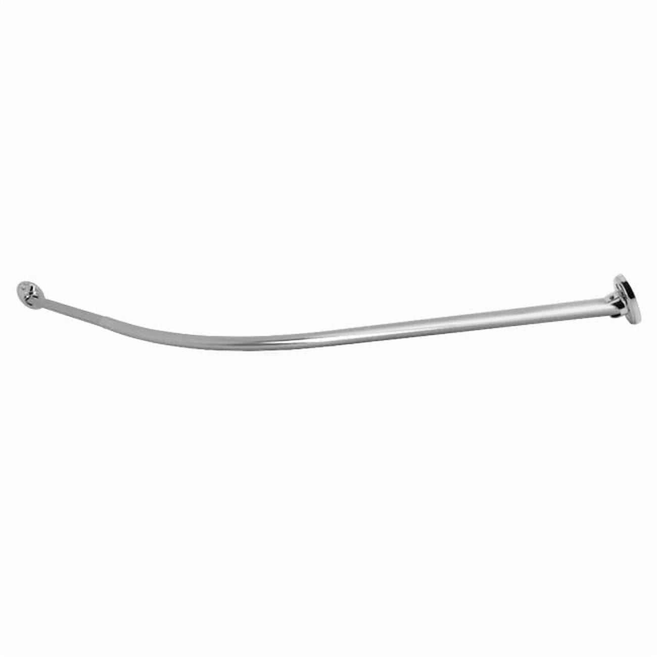 Kingston Brass CC7211 72 in. Edenscape Stainless Steel Single Curved Shower Curtain Rod, Polished Chrome