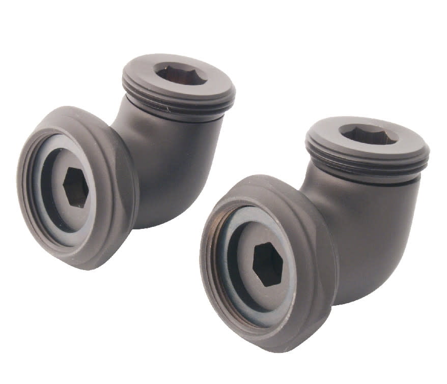 Kingston Brass ABT136-2 L Shape Standard Mount Elbow for CC457T2 Tub Filler, Polished Brass
