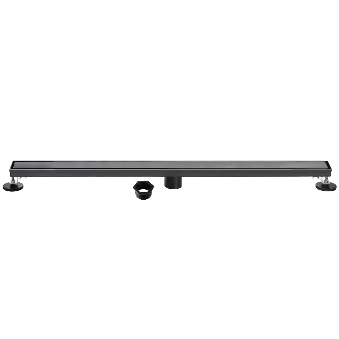 Kingston Brass BSF6020 Watercourse 60-Inch Stainless Steel Linear Shower Drain with Reversible Tile Insert and Flat Grate in Matte Black