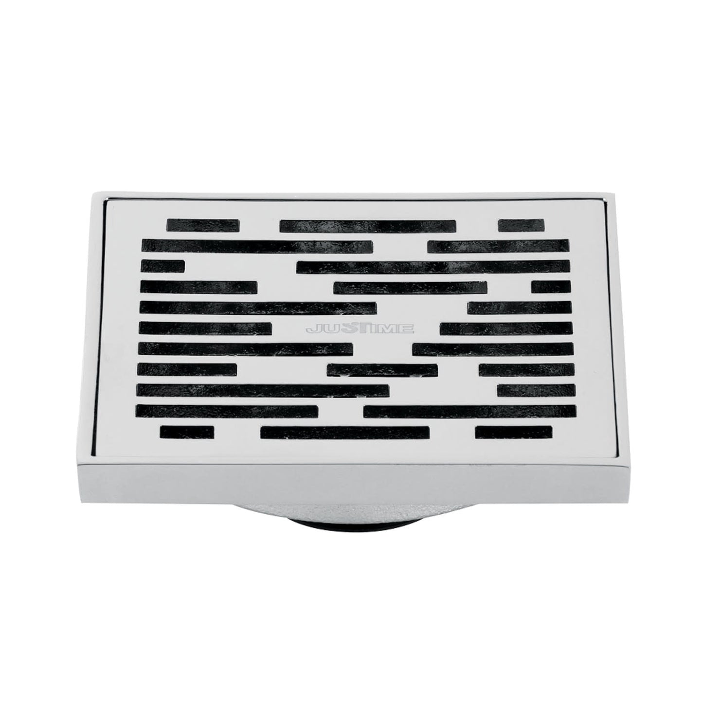 Kingston Brass BSF6310BB Watercourse Transit 4-Inch Brass Square Grid Shower Drain with Hair Strainer in Brushed Brass