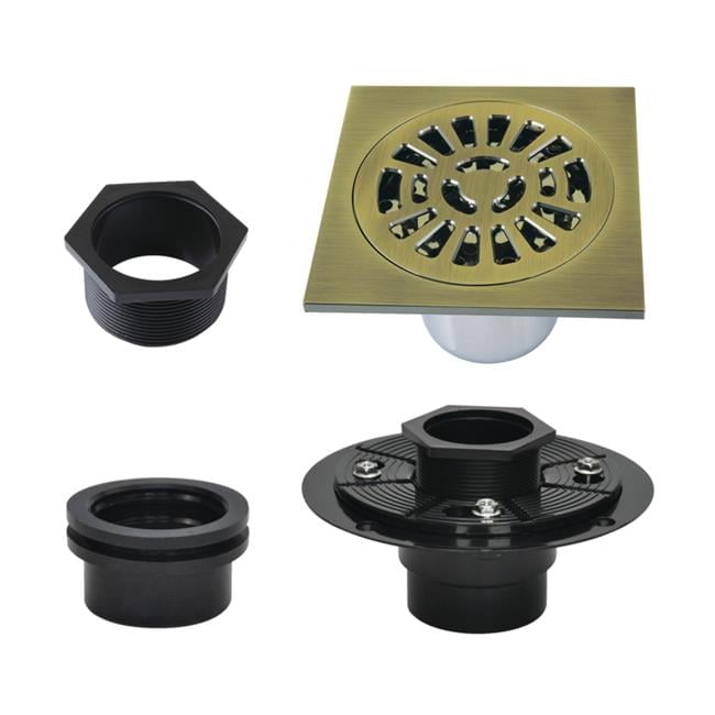 Kingston Brass Bsfk4267 Watercourse 3-15/16" Square Shower Drain - Brass