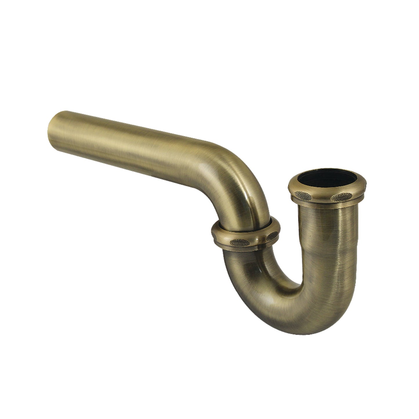 Kingston Brass CC1123 1-1/2" P-Trap without Flange, 13-1/16" Length, 18 Gauge, Antique Brass