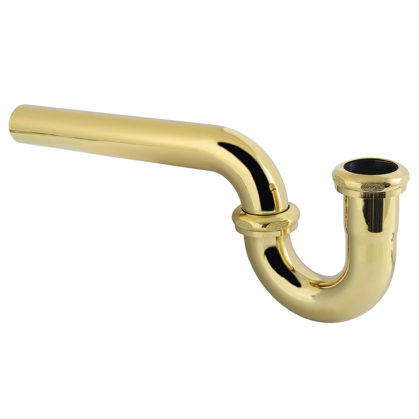 Kingston Brass CC1182 1-1/4" P-Trap without Flange, 12-7/8" Length, 18 Gauge, Polished Brass