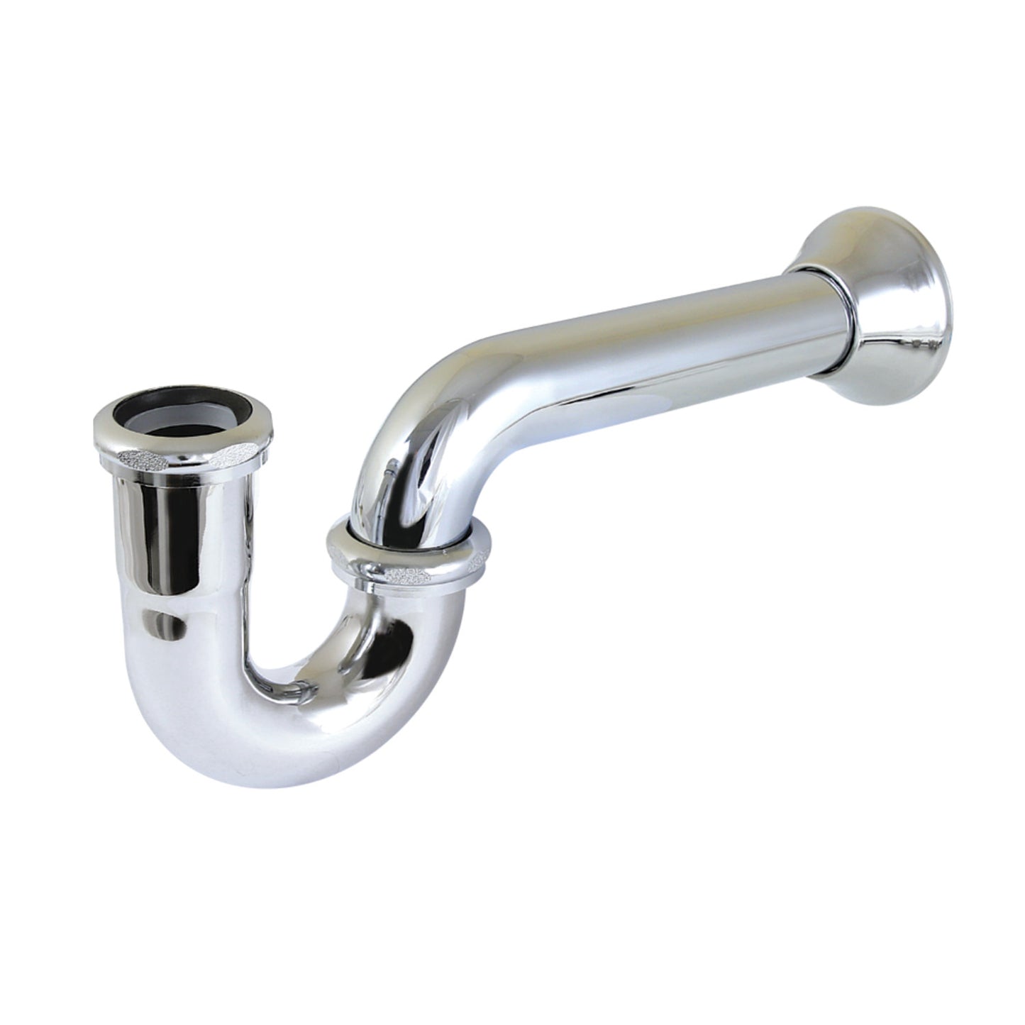 Kingston Brass CC2241 1-1/4" (or 1-1/2") x 1-1/2" P-Trap with Bell Flange, 13-1/16" Length, 18 Gauge, Polished Chrome