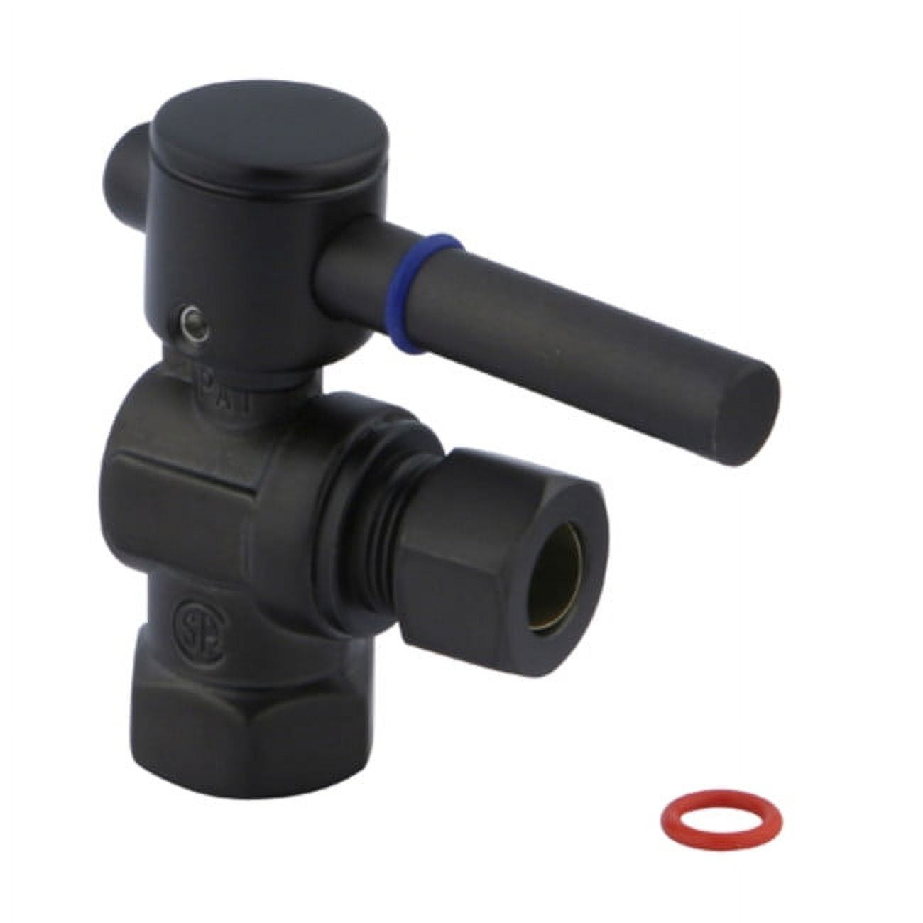 Kingston Brass CC33105DL 3/8" FIP x 3/8" OD Comp Quarter-Turn Angle Stop Valve, Oil Rubbed Bronze