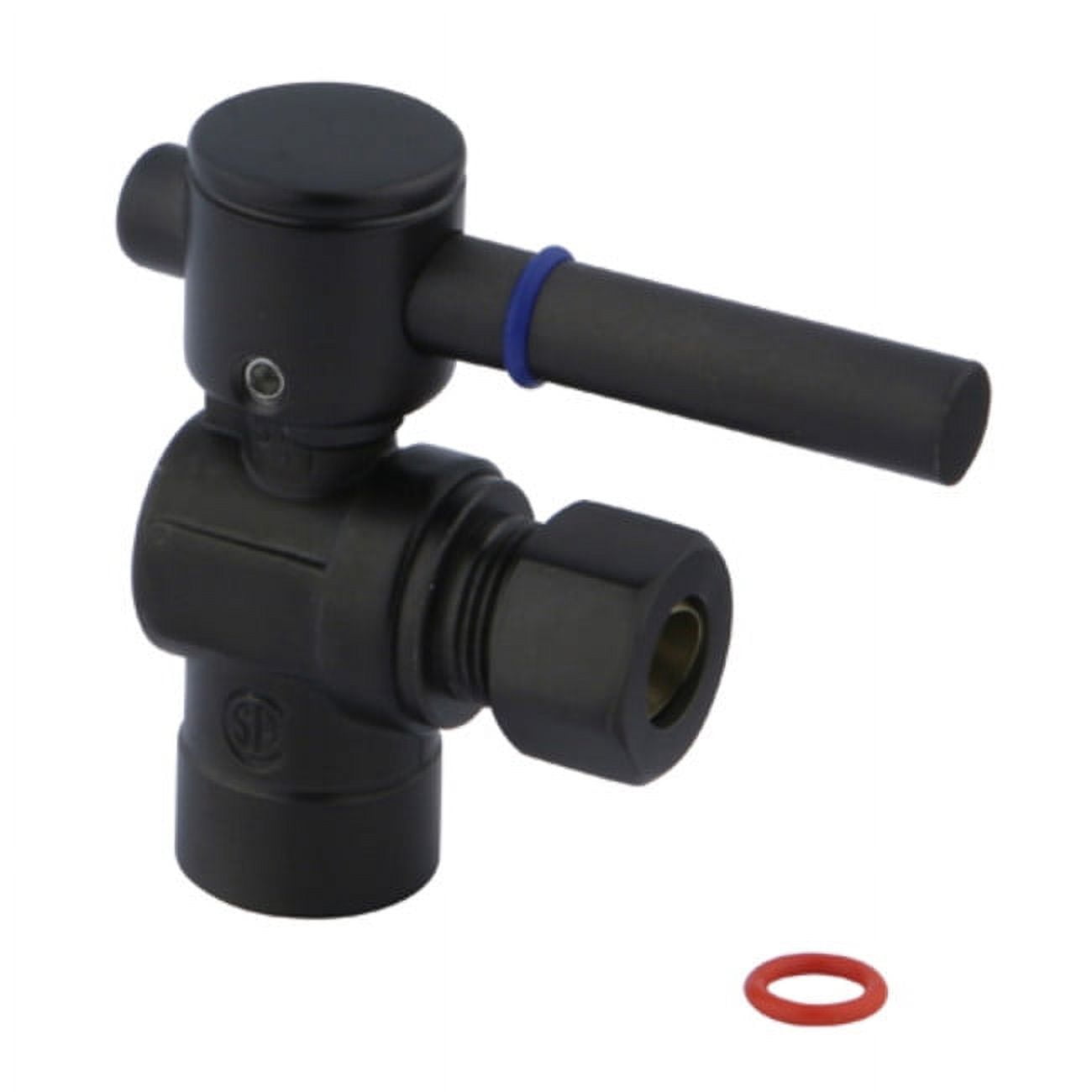 Kingston Brass CC43205DL 1/2" Sweat x 3/8" OD Comp Angle Stop Valve, Oil Rubbed Bronze
